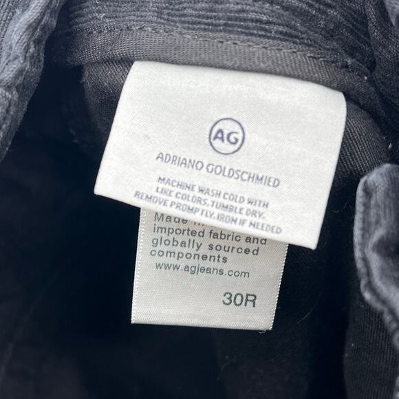 AG Adriano Goldschmied Elvie High Waist Crop Corduroy Trousers Women's 30 - Picture 12 of 14